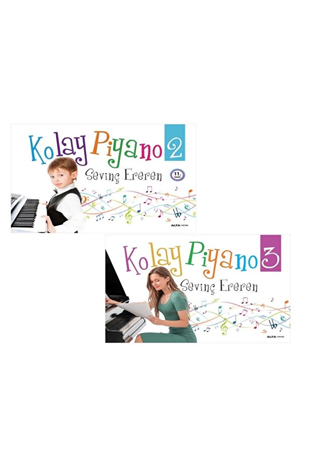 Kolay Piyano 2 - Kolay Piyano 3 - Sevinç Ereren - 2 Kitap Set