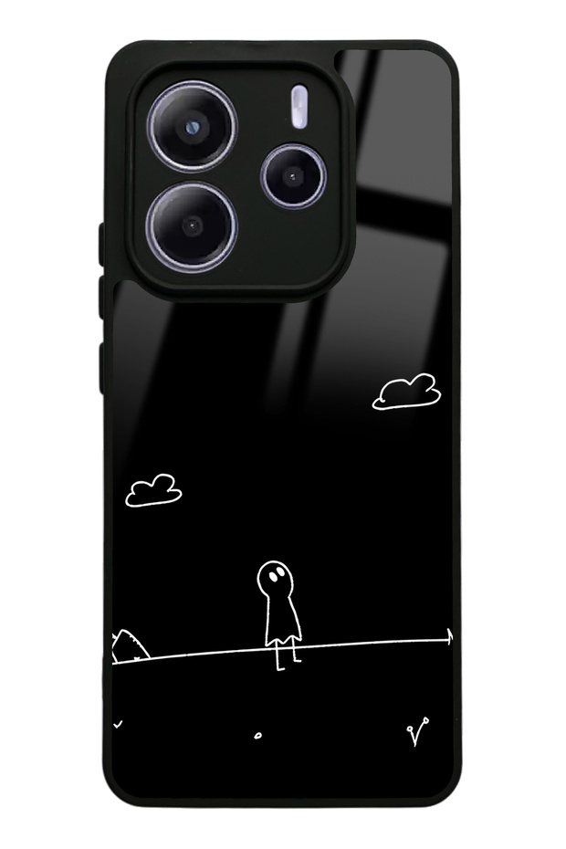 حافظة هاتف لامعة بتصميم دودل كاسبر لهاتف Xiaomi Redmi Note 14 4G