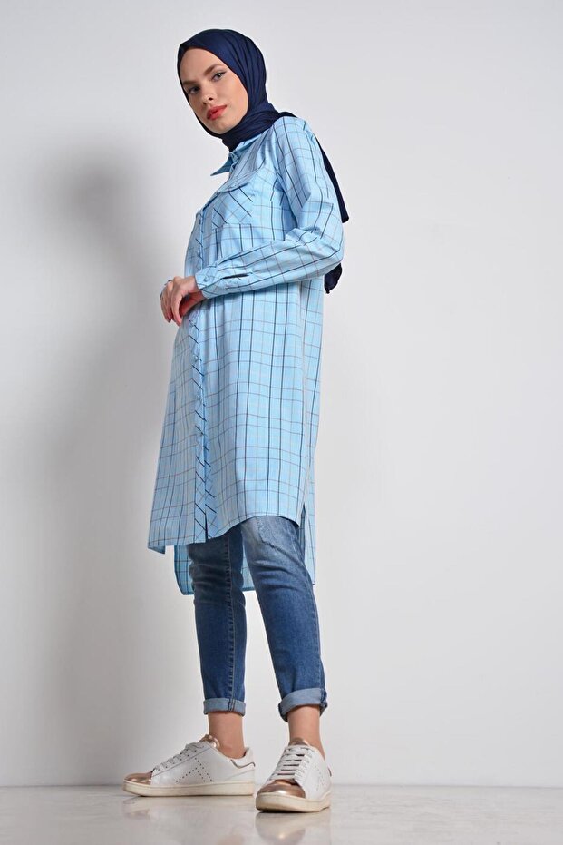 تونيك بأزرار مربعة 4980-1 - 1