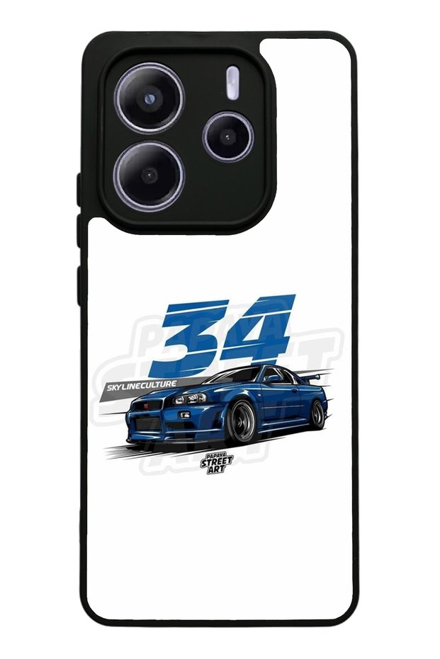 حافظة هاتف لامعة بتصميم سكاي لاين لهاتف Xiaomi Redmi Note 14 4G