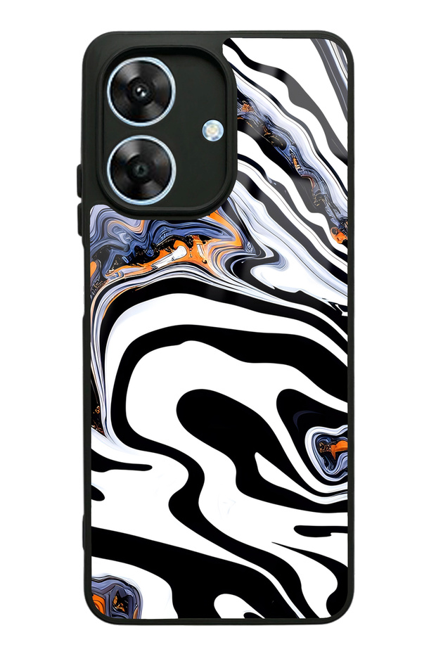غلاف هاتف لامع بتصميم رخامي أبيض لهاتف اوبو ريلمي نوت 60
