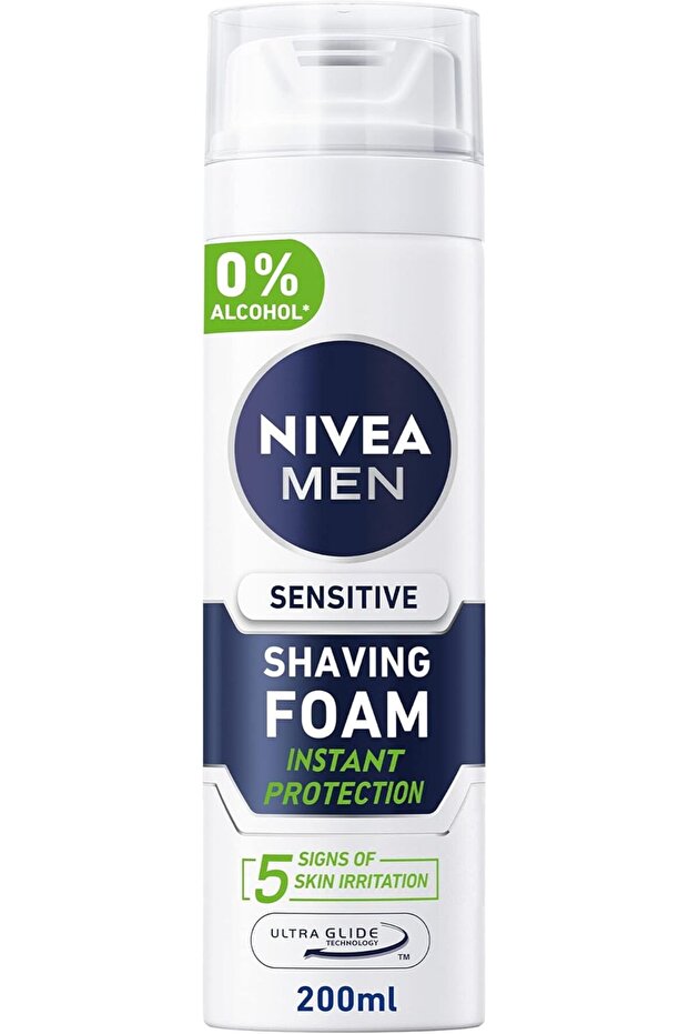 NIVEA MEN Shaving Foam, Sensitive Chamomile & Hamamelis, 200ml
