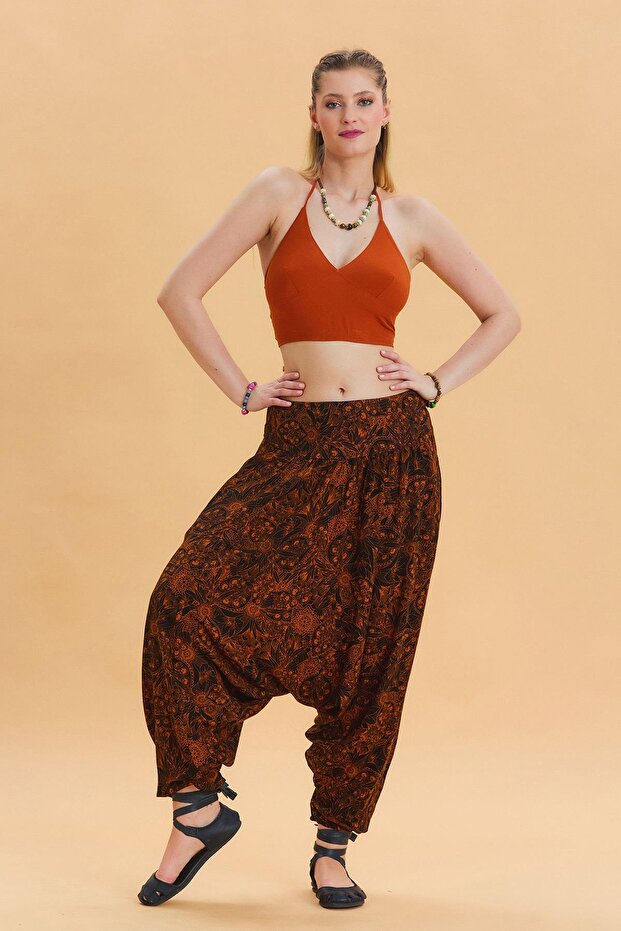 Gipe Detailed Women's Shalwar with Elastic Pockets