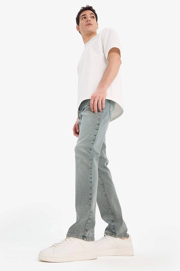E8203 Yeşil Sergio Regular Fit Normal Kalıp Normal Bel Boru Paça Jean Pantolon - 5