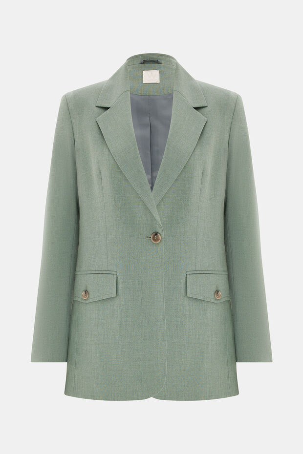 MİNT DÜĞMELİ CEKET - 1