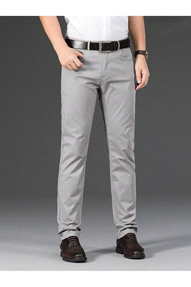 Men's Regular Fit Relaxed Cut Non-Denim Jeans