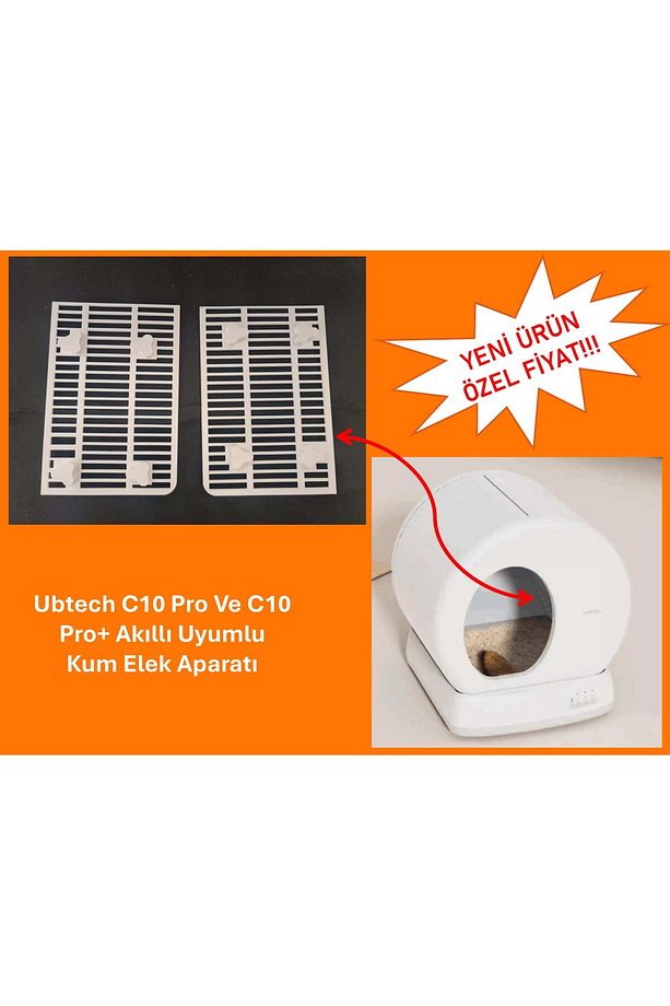(SADECE APARAT) Ubtech C10 Pro Ve C10 Pro+ Akıllı Otomatik Kedi Tuvaleti Uyumlu Kum Elek Aparatı - 1