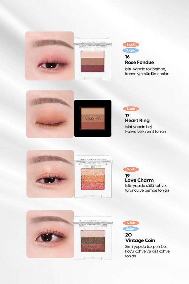 Yumuşak Dokulu, Dökülme Yapmayan 3 Renkli Göz Farı Triple Shadow No.3 (MOCHA BEİGE) - 6