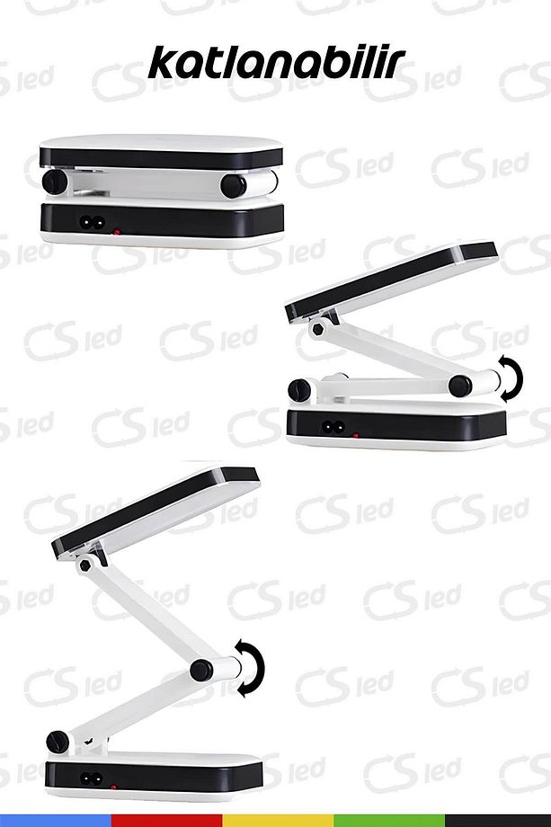 Şarjlı Robot LED Masa Lambaları – Katlanabilir, Portatif, Kamp & Ders Çalışma Işığı (24 LED) - 4