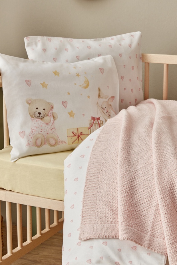 Little Honey Triko Battaniye Pembe - 1