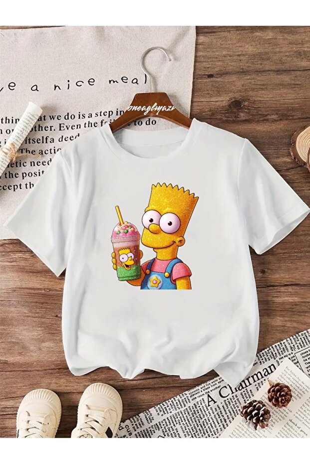 تي شيرت كبير الحجم مطبوع عليه Bart SB للأطفال