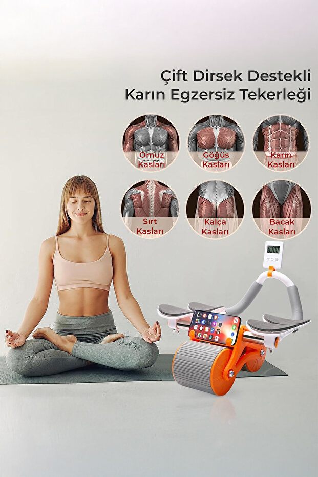 Dirsek Destekli Mekik, Karın Egzersiz Aleti - 5