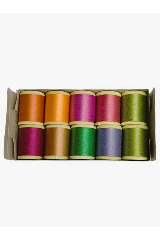 Çapa Koton Makine Nakış Makarası 10 gram 10 Renk Karışık Set2 - 2