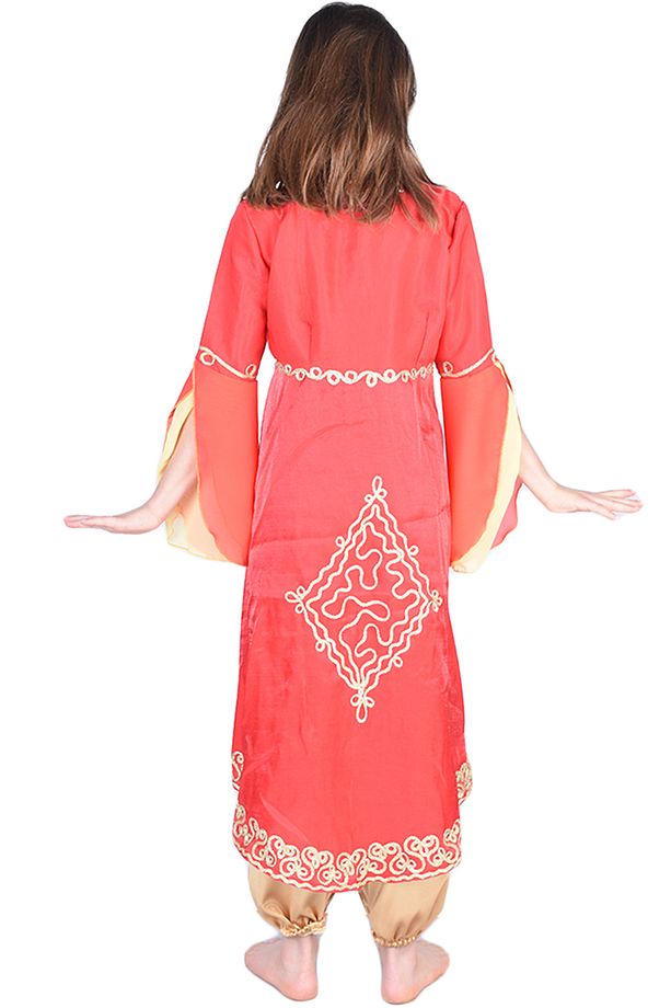 Kırmızı Çocuk Kaftan Bindallı Kına Elbisesi - 4