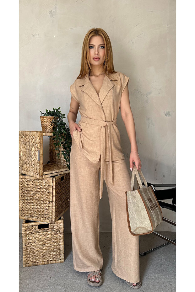 Sofia set cu vestă Set Bej - 3