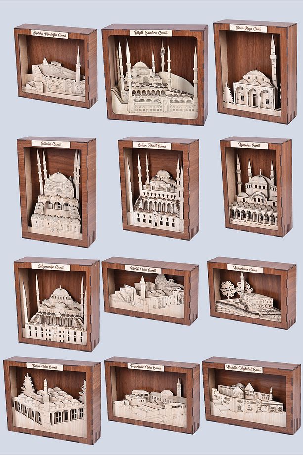Demonte Ayasofya Camii Maketi – Ahşap Eğitici Ve Dekoratif Imparatorluk Yapısı Modeli - 4