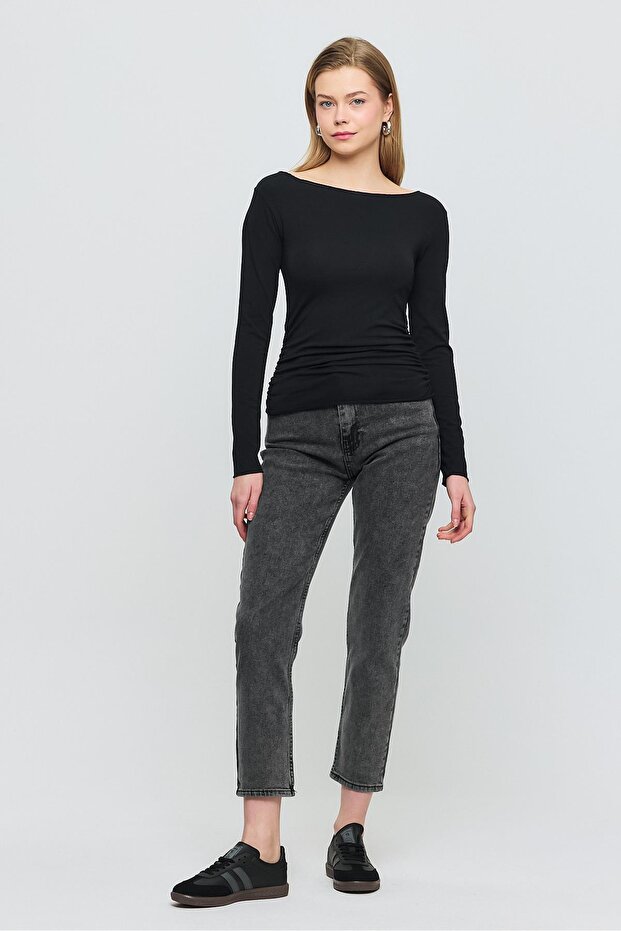 3027 بلوزة سوداء الجانبين - 2