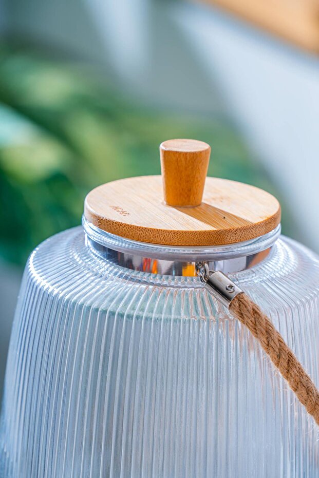 Bambu Standlı Cam Sebil - 3 lt - 5
