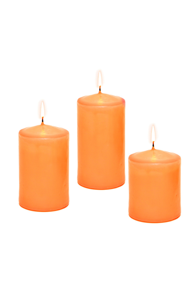 3lü Silindir Mum Seti - 1