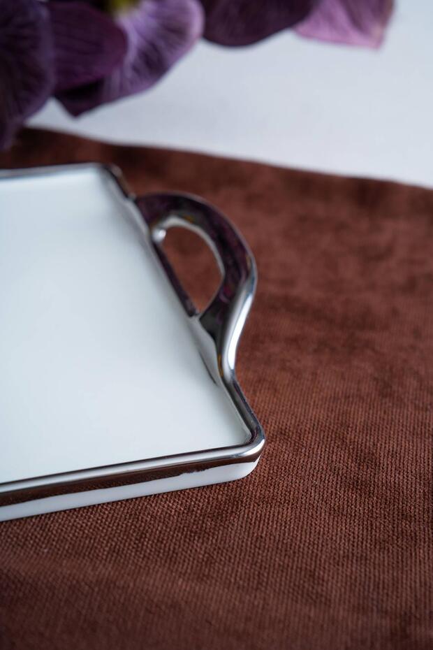 Arven Rectangular Silver Presentation Tray - 33 cm - 5