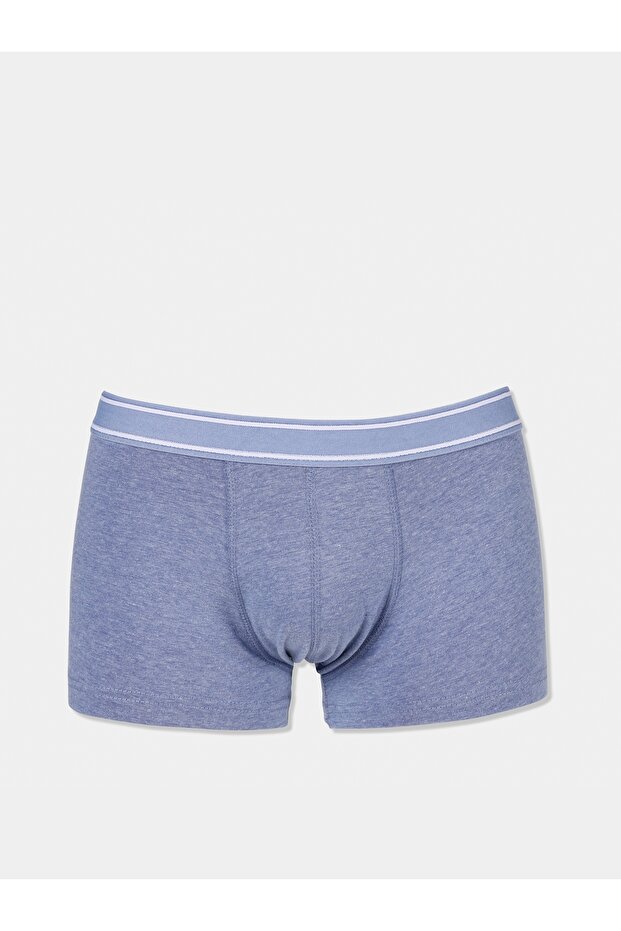 Modern Fit Düz Erkek Mavi Boxer - 1