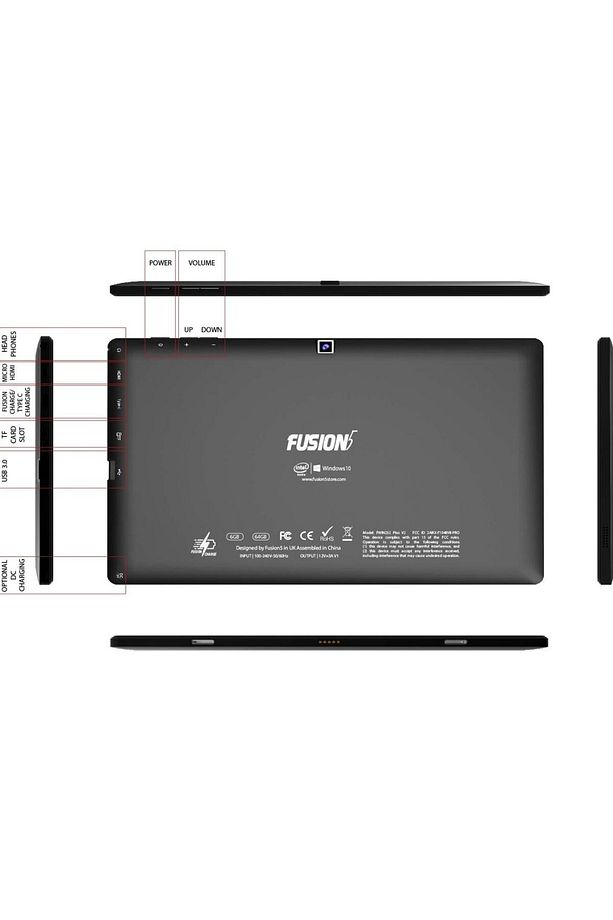 10" Windows 10 FWIN232 Plus S2 Fusion5 Ultra İnce Windows Tablet PC - 6GB RAM, USB 3.0 - 7