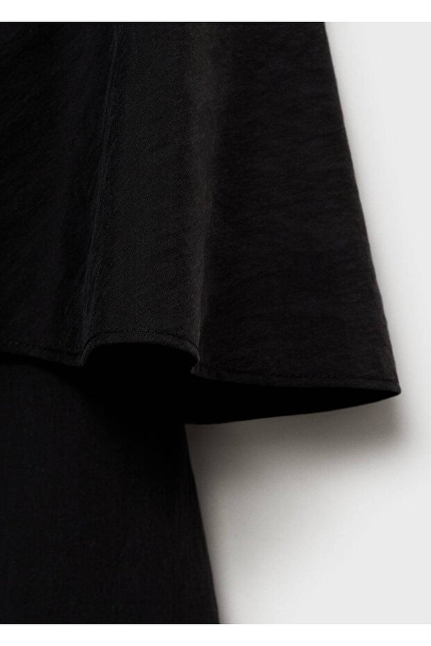 Volanlı lyocell elbise - 8