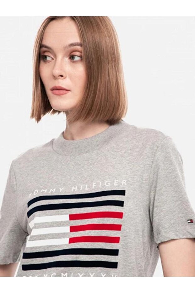 Tee Shirt Femme Regular Flock 9362 Gris Chiné