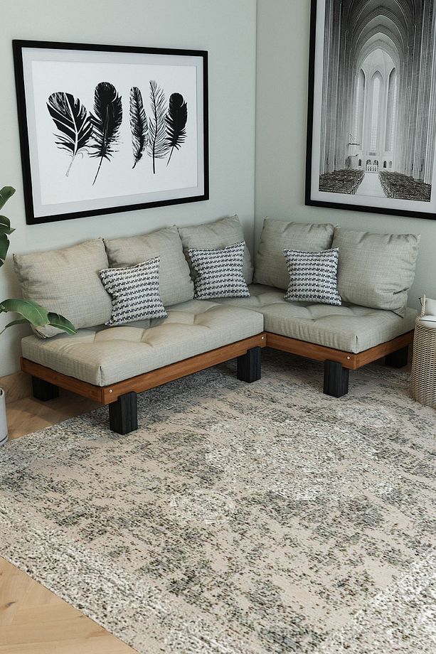 Köşe Rustik Sedir Masif Ağaç 120x190 Teak Renk - 2