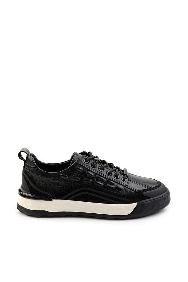 Siyah Leather Erkek Sneaker E01398300643 - 1