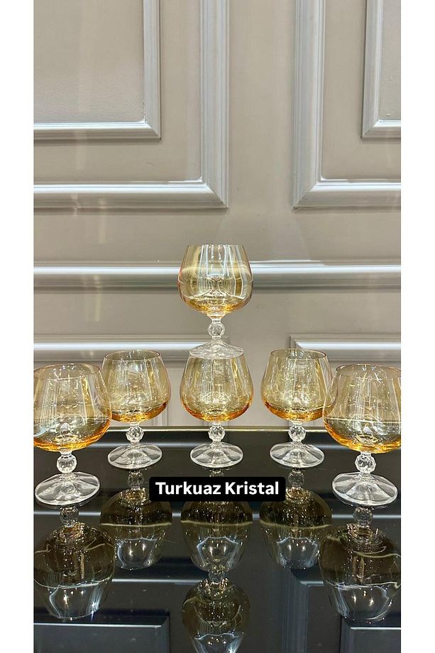 Bohemia Kristal Gold Ayaklı Kahve Yanı Su Bardağı 250 ml - 2