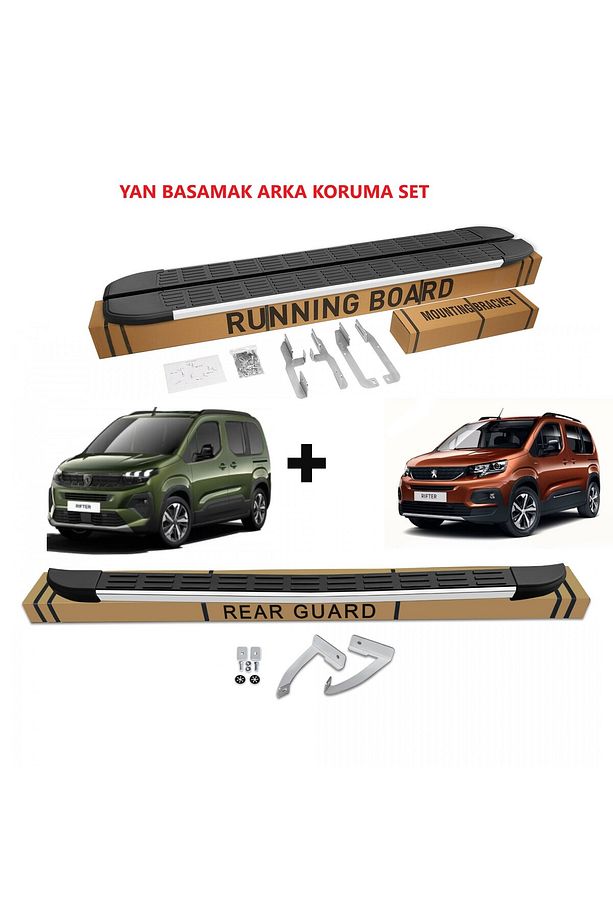 RİFTER YAN BASAMAK VE ARKA KORUMA SET 2019 2020 2021 2022 2023 2024 2025 - 1