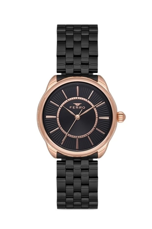 Black Steel Cord Women Wrist Watch F21152A-R