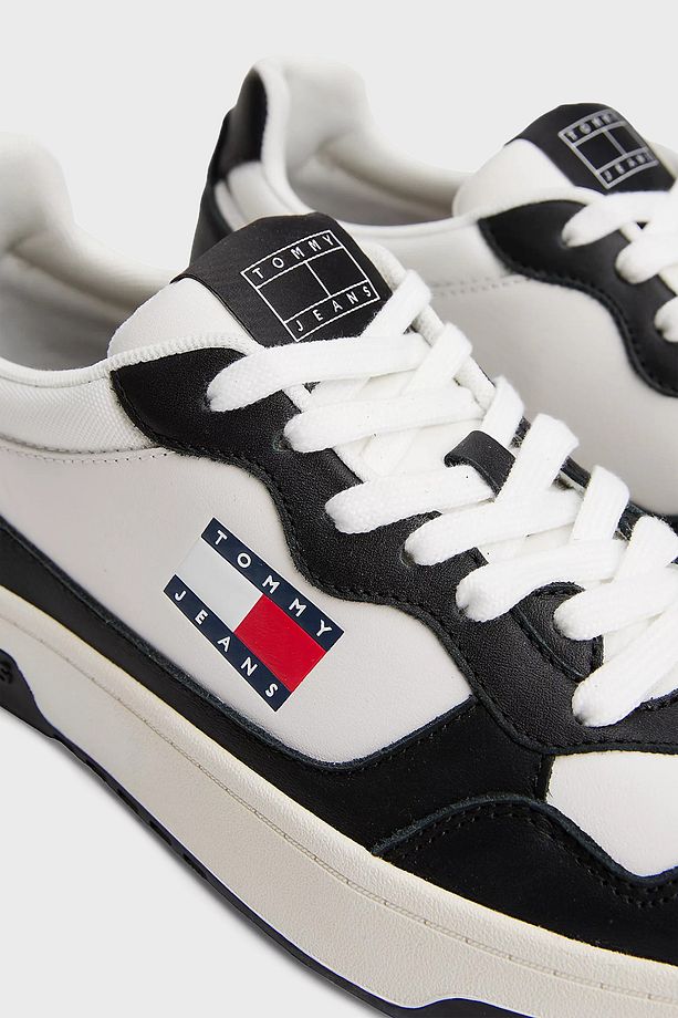 Deri Logolu Sneaker Ayakkabı Erkek AYAKKABI EM0EM01443 YBL - 5