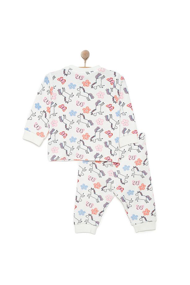 HelloBaby Kız Unicorn Desenli Uzun Kol Pijama Takımı - 2