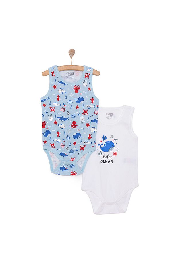 HelloBaby Deniz Desenli 2'li Atlet Body - 1