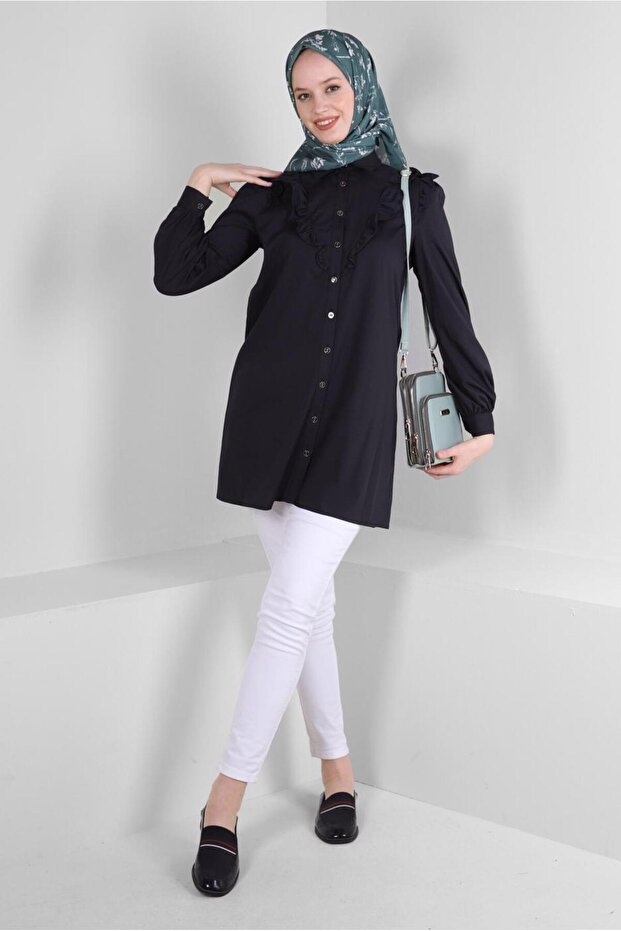 FIRFIR DETAYLI GÖMLEK TUNİK 43680 - 1