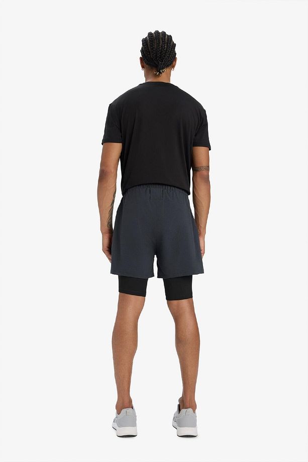DeFactoFit Slim Fit Dar Kesim Sporcu Taytlı Dokuma Şort D7809AX25SP - 7