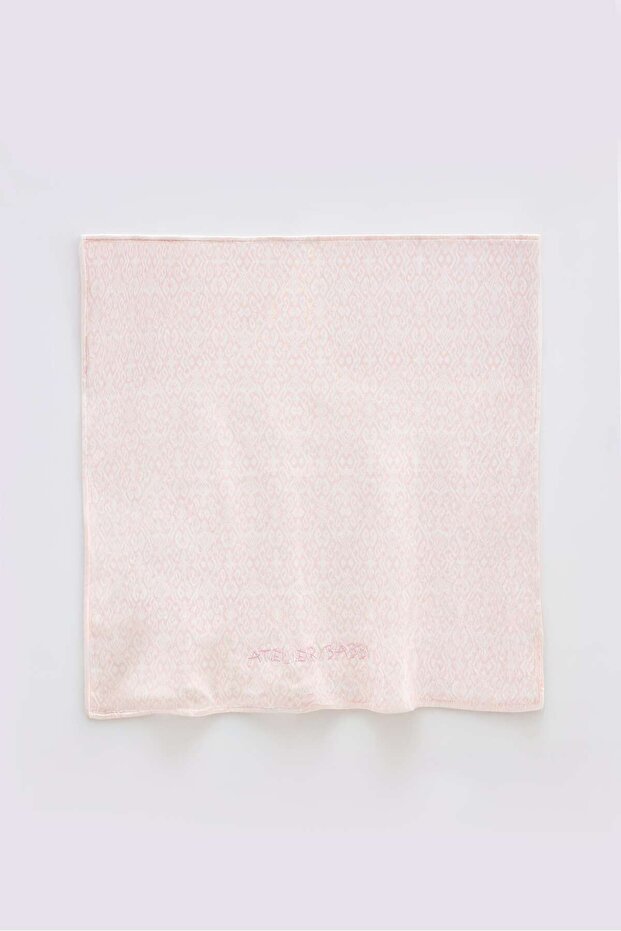 %100 Cotton Reversible Baby Blanket - Ikat / Pink