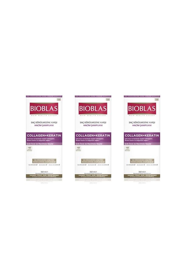 Şampuan 360ml Collagen + Keratin Hacim Şampuanı X 3 Adet - 2