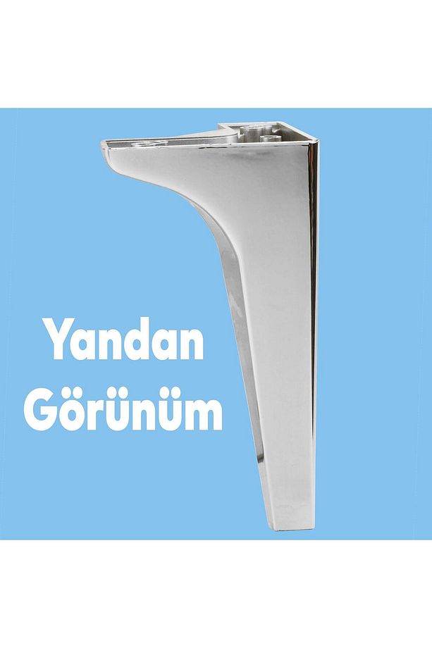 Sedef Lüks Gümüş Mobilya Kanepe Koltuk Ayağı 19  cm Ünite Konsol Yükseltici Yükseltme Lüks Ayakları - 6