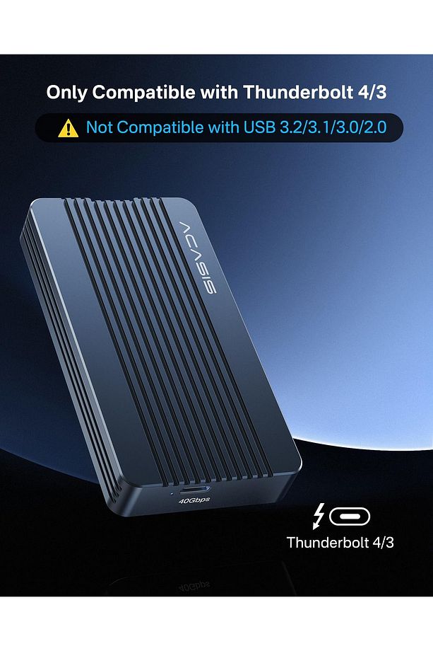 40Gbps M2. NVMe SSD, Thunderbolt 4, USB4 Disk Kutusu - 4