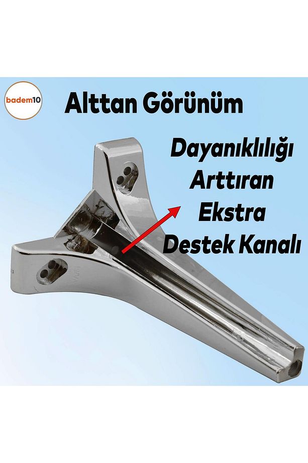 Sedef Lüks Gümüş Mobilya Kanepe Koltuk Ayağı 19  cm Ünite Konsol Yükseltici Yükseltme Lüks Ayakları - 3