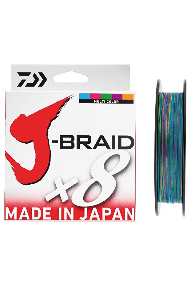 J-Braid x8 خط صيد متعدد الألوان 150 متر متعدد الألوان-0,18 ملم