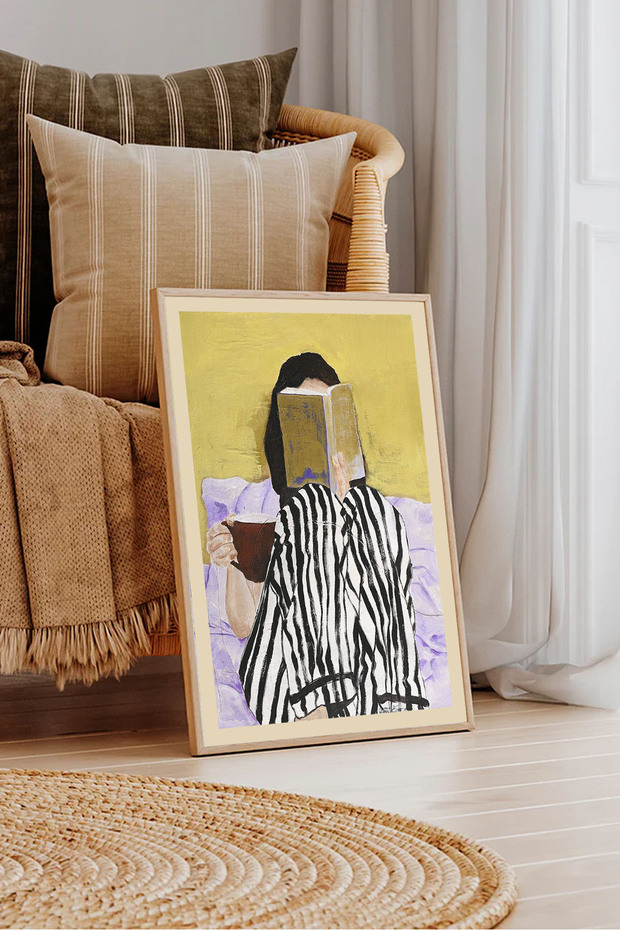 One Piece Wooden Framed Painting Yellowbook