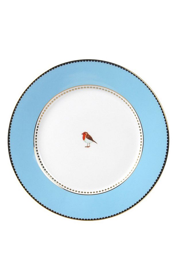 Love Bird Mavi Kahvaltı Tabağı 21 cm - 1
