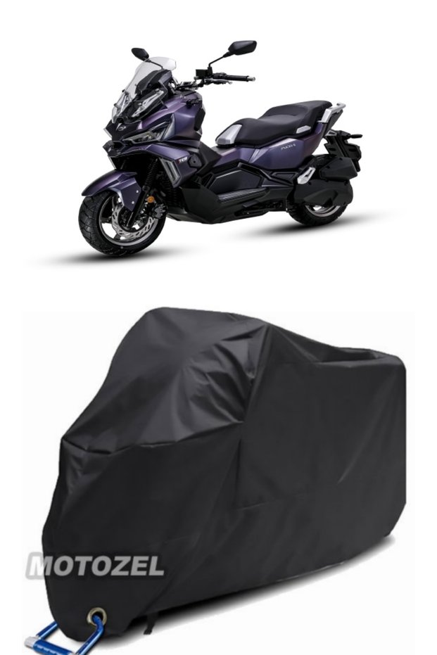 Sym ADX 125 Lock Compatible Black Motorcycle Tarpaulin Waterproof
