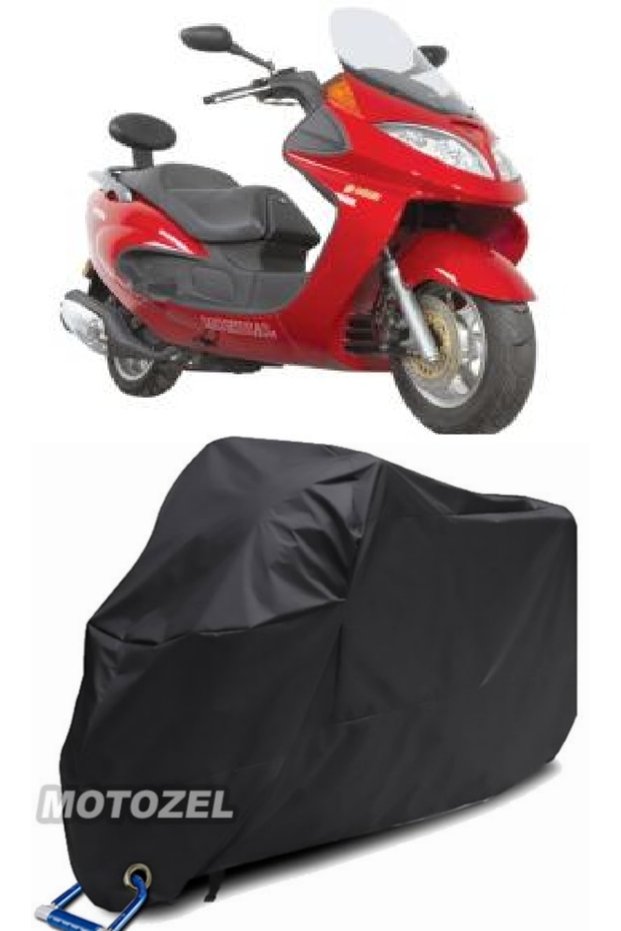Mondial 150 Zat Black Rear Bag and Lock Compatible Motorcycle Tarpaulin Waterproof
