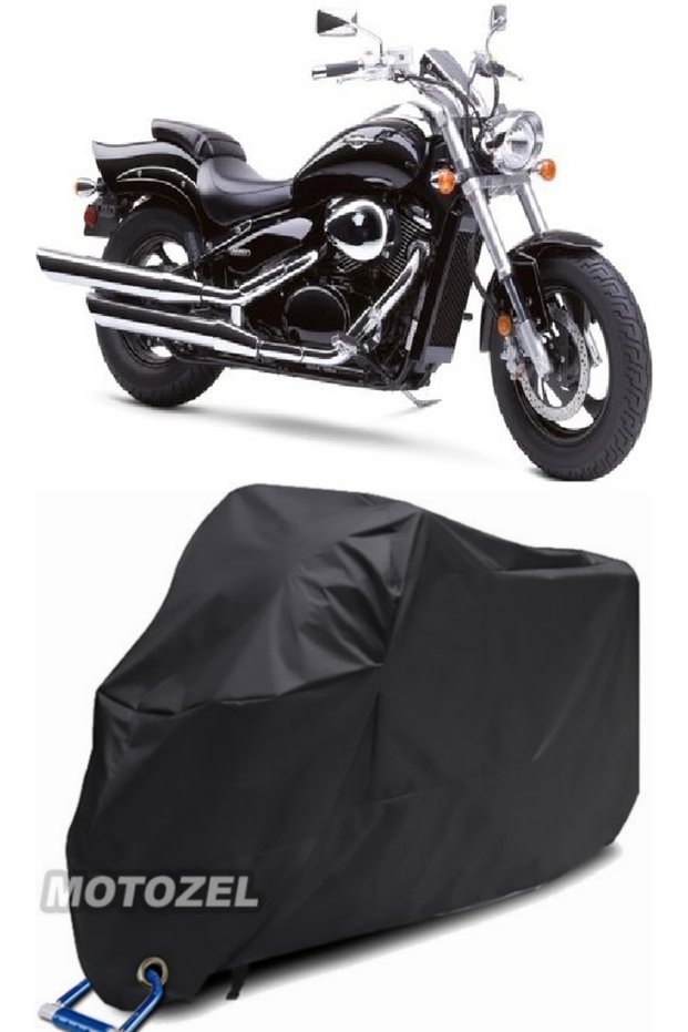 Suzuki Marauder 250 Lock Compatible Black Motorcycle Tarpaulin Waterproof