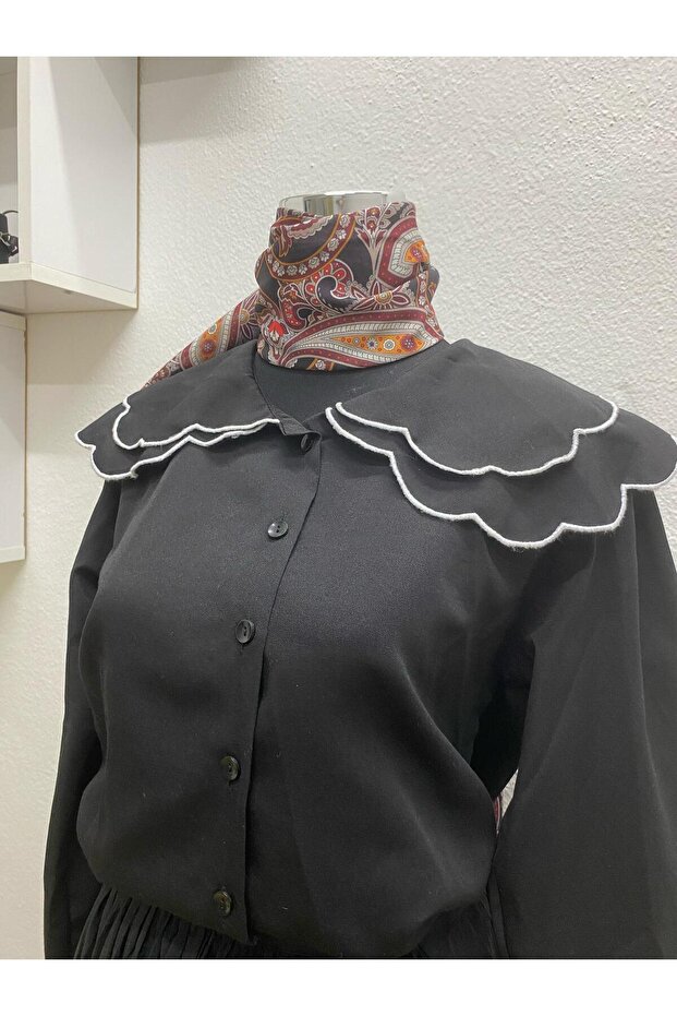 Yaka Detaylı Gömlek - 4